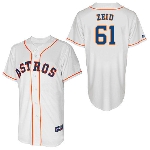 Josh Zeid #61 Youth Baseball Jersey-Houston Astros Authentic Home White Cool Base MLB Jersey